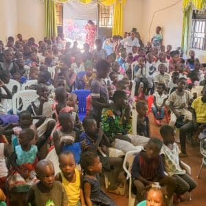 large group of kids sitting together at Grace Day